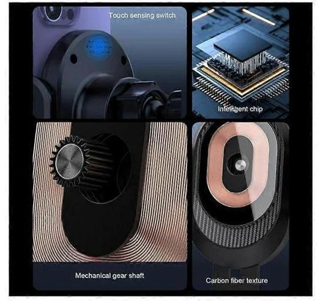 Alt view image 5 of 5 - Ecocleanpath 15W Wireless Car Charger Mount | 360° Auto-Clamping Air Vent Phone Holder, Fast Charging & Adjustable (Black)