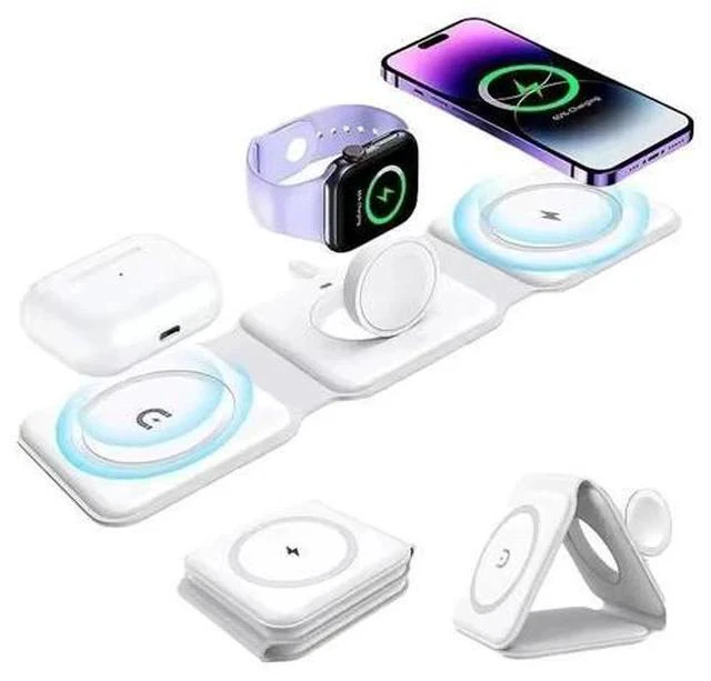 Main image of Portable 3-in-1Wireless Charger Station Mobile Phone 15W Fast Charging Stand for iPhone 17 Pro Max