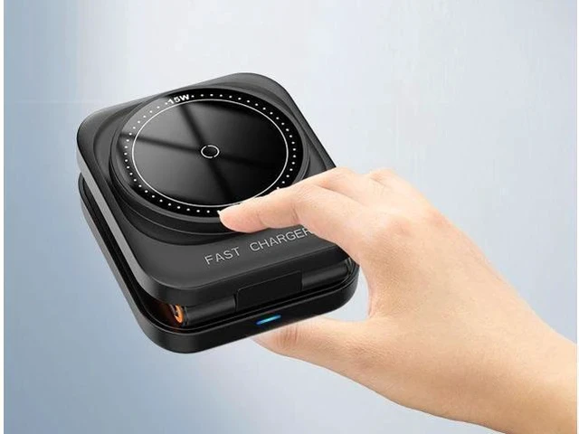 Alt view image 5 of 7 - 3-in-1 Foldable Magnetic Wireless Charger Multifunction Phone Charging Stand with Holder White
