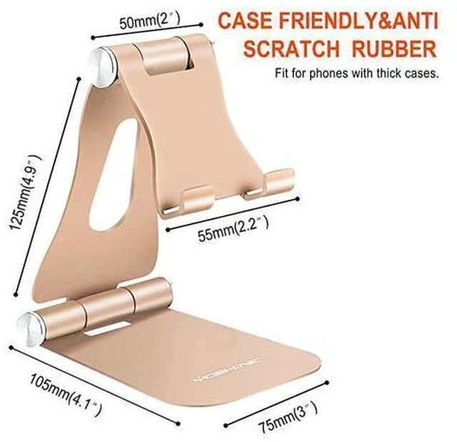 Alt view image 3 of 7 - Adjustable Tablet Stand Holders, Cell Phone Stands, Phone Desk Holder, iPhone Stand, iPad Stand, Aluminum Stands Cradle Dock for Switch, Fit All Smartphones and Tablets - Black