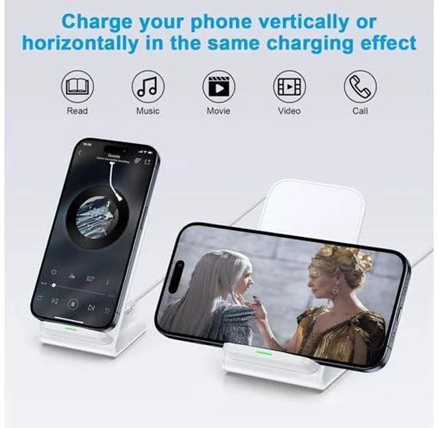 Alt view image 3 of 7 - Pixel Fast Wireless Charger 15W Wireless Charging Stand for Google Pixel 10 Pro XL Fold 9a 9 Pro XL 8a 8 Pro 7a 7 Pro 6 Pro Android Phone Wireless Charger Stand for Galaxy S25 Ultra S24 S23