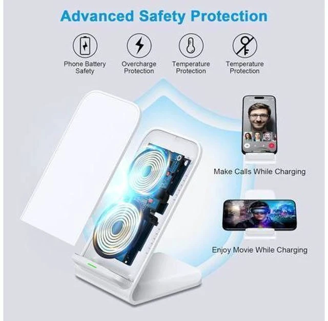 Alt view image 4 of 7 - Pixel Fast Wireless Charger 15W Wireless Charging Stand for Google Pixel 10 Pro XL Fold 9a 9 Pro XL 8a 8 Pro 7a 7 Pro 6 Pro Android Phone Wireless Charger Stand for Galaxy S25 Ultra S24 S23