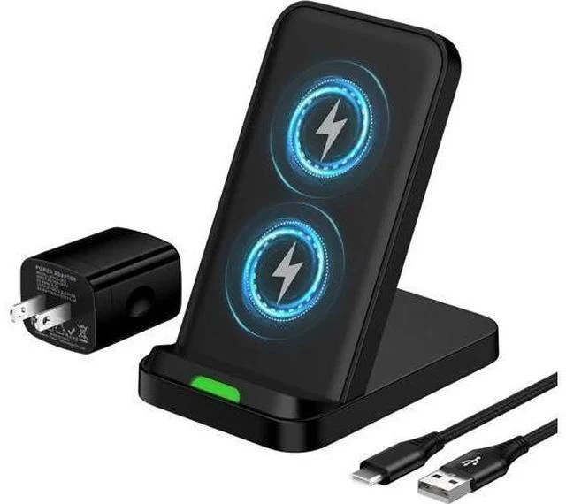 Main image of Wireless Charger Fast Charging Stand for Galaxy S25 FE/S25Ultra/S24 Plus/S23+/S22/S21/S20/S10 Wireless Phone Charger Android Desk Charging Station for Google Pixel 10 Pro XL with 18W Adapter