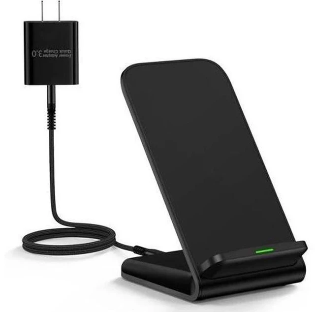 Main image of Wireless Charger Fast Charging Stand Wireless Android Desk Phone Charger Pad 15W for Galaxy S24 S25 Ultra Plus S24FE S23FE S22 S21 Pixel 9 Pro iPhone 16/15 Pro Max with 18W Adapter