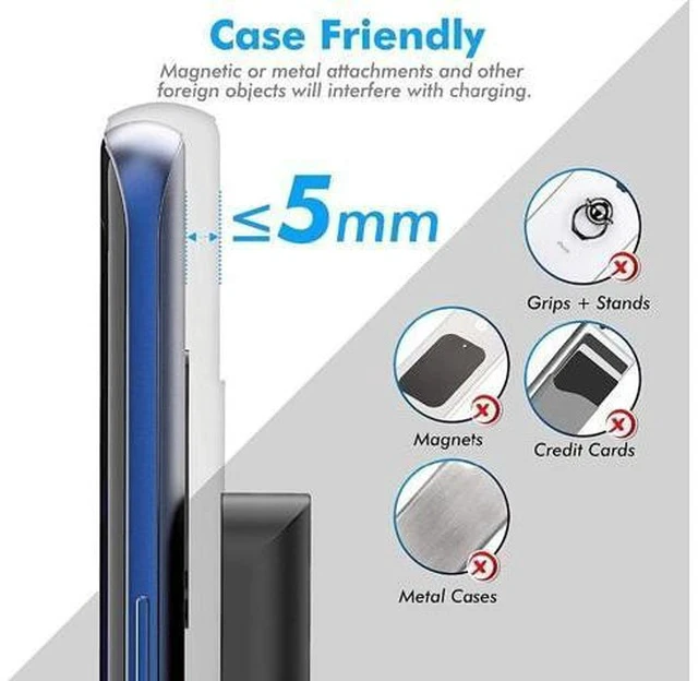 Alt view image 6 of 7 - 20W Fast Wireless Charger Wireless Charging Stand Compatible with iPhone 17 16 Pro 15 Pro 15 14 13 12 11 Series/X/XS Phone Charger for Galaxy S25/S24/S23/Note 20 Pixel 8/7 Pro/LG G8 etc