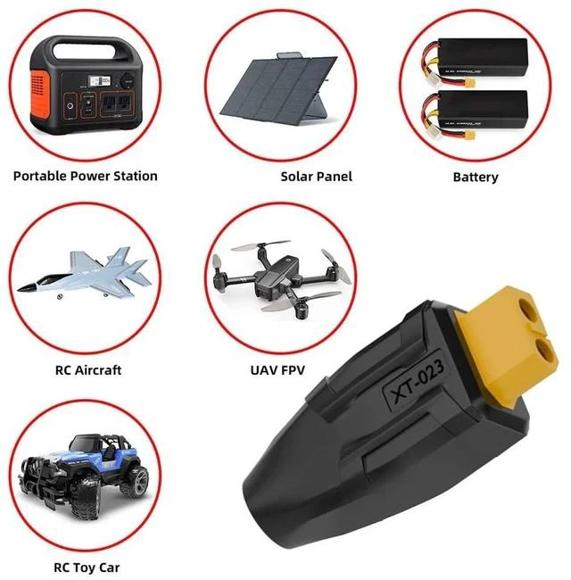 Alt view image 6 of 7 - xiwai XT60 Power Connector Female SC100 Protocol to DC 5.5x2.5mm Female Plug Fast Charging Adapter for RC Lipo Battery Quadcopter Multicopter Aeromodelling