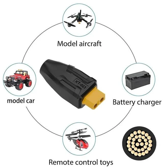 Alt view image 7 of 7 - xiwai XT60 Power Connector Female SC100 Protocol to DC 5.5x2.5mm Female Plug Fast Charging Adapter for RC Lipo Battery Quadcopter Multicopter Aeromodelling