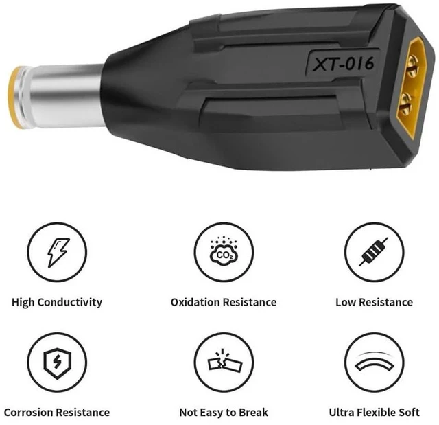 Alt view image 5 of 7 - xiwai XT60 Power Connector Male SC100 Protocol to DC 7.9x5.4mm Male Plug Fast Charging Adapter for RC Lipo Battery Quadcopter Multicopter Aeromodelling