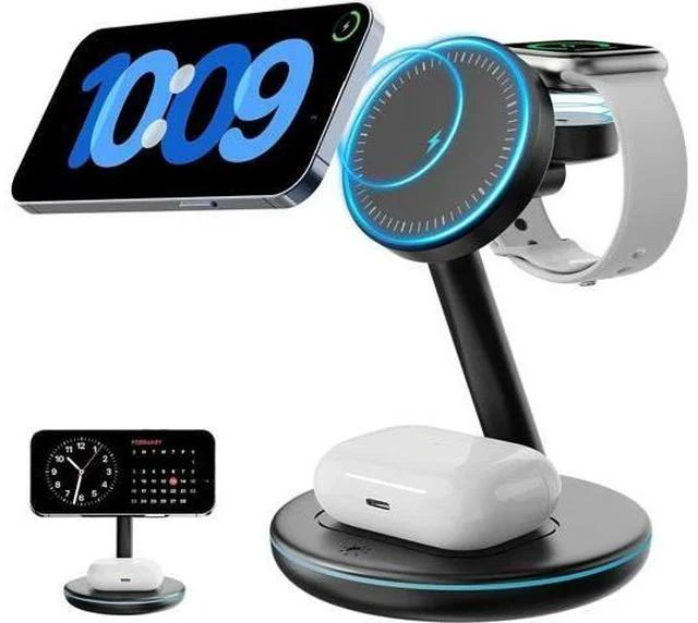 Main image of 2025 3 in 1 Charging Station for iPhone AirPods Watch with Mag-Safe Charger Wireless Charger Stand for iPhone 17 16 15 14 13 12 Series AirPods iWatch Series - Gifts for Wife & Husband