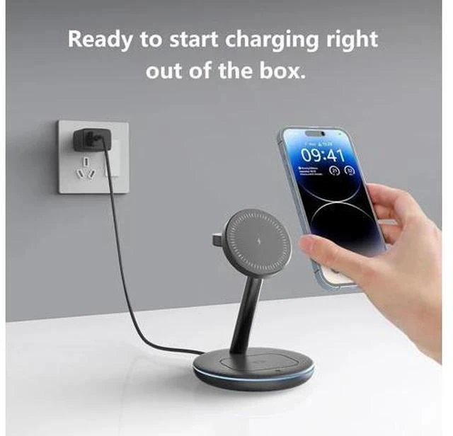 Alt view image 5 of 7 - 2025 3 in 1 Charging Station for iPhone AirPods Watch with Mag-Safe Charger Wireless Charger Stand for iPhone 17 16 15 14 13 12 Series AirPods iWatch Series - Gifts for Wife & Husband