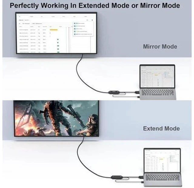 Alt view image 4 of 7 - VGA to HDMI Cable with Audio 6 Feet 1080P Cable from VGA Computer/Laptop to HDMI Monitor/TV(Not Bidirectional)