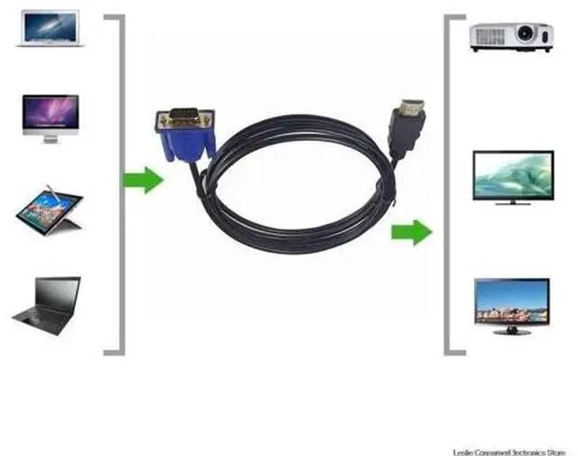 Alt view image 3 of 4 - 1 M Cable To VGA 1080P HD With Audio Adapter Cable TO VGA Cable VGA Adapter dropshipping