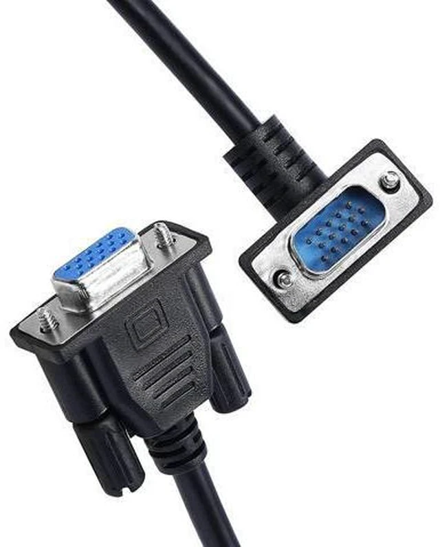 Alt view image 2 of 7 - 90 Degree VGA Cable Down Angle VGA Male to VGA Female Cable 1080P Full HD Computer Monitor Cable 0.5M (Down)