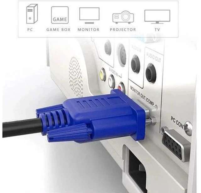Alt view image 4 of 7 - Pasow VGA to VGA Monitor Cable 3 Feet + VGA Splitter Cable (VGA Y Cable) for Screen Duplication