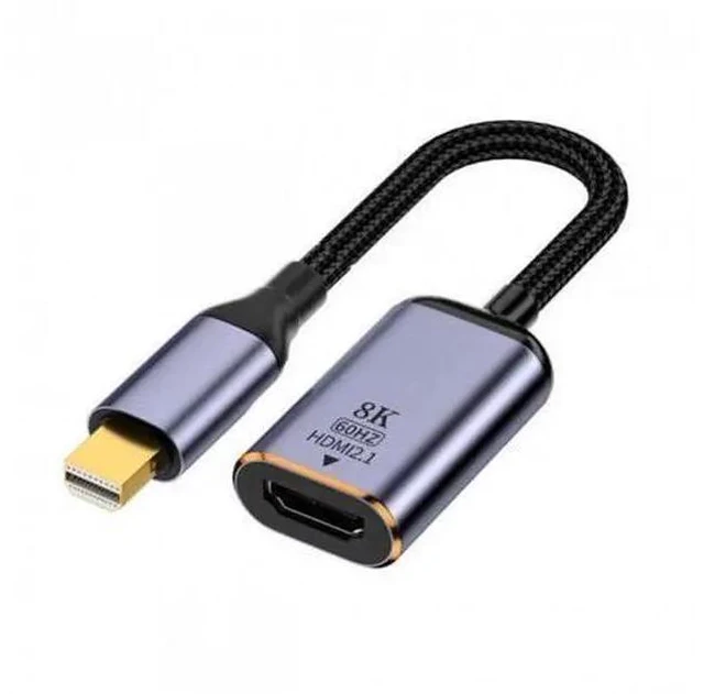 Alt view image 2 of 7 - FVH CY DP-056-MDP Mini DisplayPort 1.4 Source to HDMI 2.0 Display 8K 60hz UHD 4K MINI-DP to HDMI Female Monitor Adapter Cable