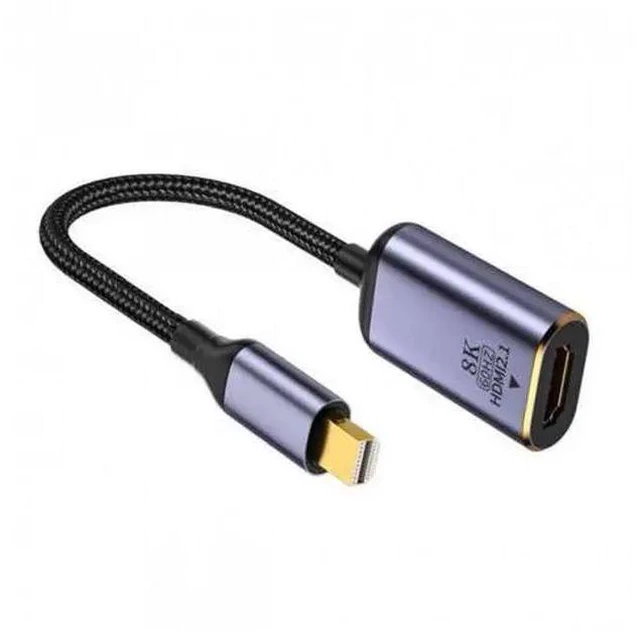 Alt view image 3 of 7 - FVH CY DP-056-MDP Mini DisplayPort 1.4 Source to HDMI 2.0 Display 8K 60hz UHD 4K MINI-DP to HDMI Female Monitor Adapter Cable