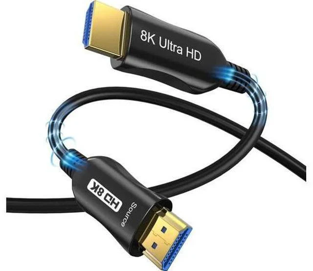 Main image of 8K HDMI 2.1 Fiber Optic Cable 16ft, Ultra High Speed 48Gbps HDMI Cable, 4K 120Hz 144Hz 2K 240Hz Gaming HDMI Cable 2.1 Certified, eARC HDCP 2.2&2.3 HDR 10+ Dolby for PS5/Xbox Series X/Apple TV 8K