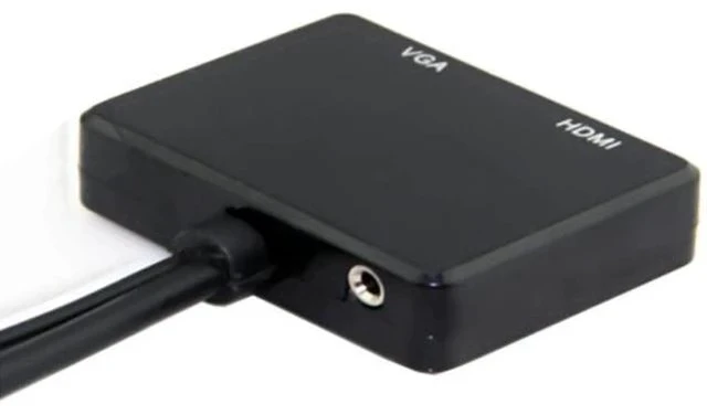 Alt view image 6 of 6 - Cablecc HDMI to VGA & HDMI Female Splitter with Audio Video Cable Converter Adapter For HDTV PC Monitor