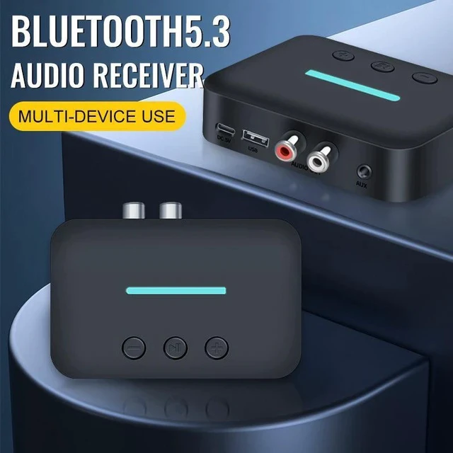 Alt view image 2 of 6 - Bluetooth 5.3 Audio Receiver with USB Drive Playback Wireless Adapter for Old Speakers / Home Stereo / Car Audio, 3.5mm AUX & RCA Output