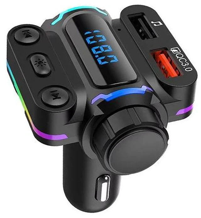 Alt view image 7 of 7 - P7 Car MP3 Bluetooth Player FM Transmitter with Handsfree Calling, U-Disk/TF Card Music Playback, PD20W + QC3.0 Fast Charging Dual Ports