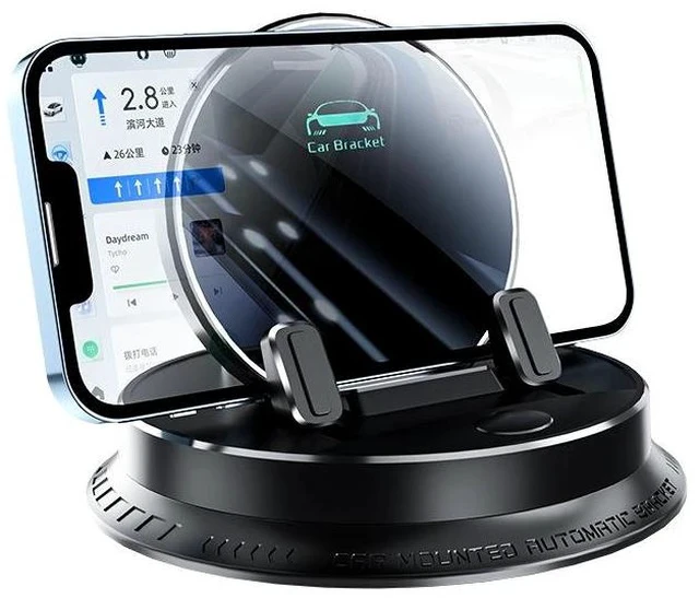 Alt view image 6 of 7 - Car Dashboard Phone Holder A9 Premium Anti-Slip Stand, Stable Support for Navigation / Smartphones, Universal Dashboard Mount - black
