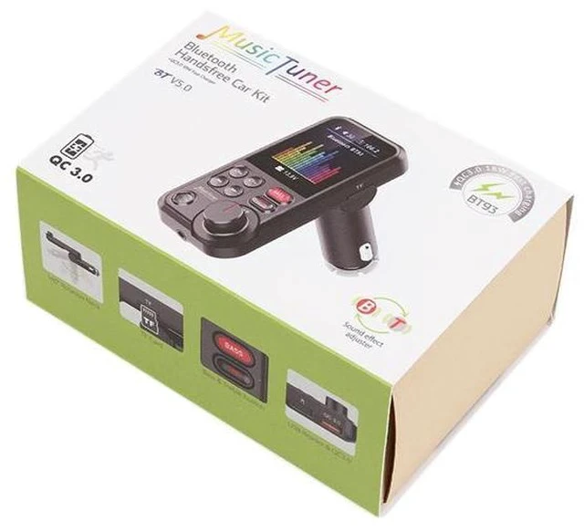 Alt view image 4 of 7 - BT93 Car Bluetooth MP3 Player QC3.0 Fast Charging, HiFi Lossless Music, Hands-Free FM Transmitter for Car/Truck