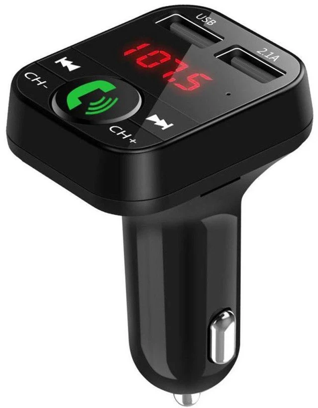 Alt view image 3 of 5 - B2 Car Bluetooth MP3 Player FM Transmitter, Hands-Free Calling, Dual USB Car Charger, Supports TF Card / U-Disk Music Playback