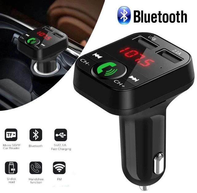 Alt view image 4 of 5 - B2 Car Bluetooth MP3 Player FM Transmitter, Hands-Free Calling, Dual USB Car Charger, Supports TF Card / U-Disk Music Playback