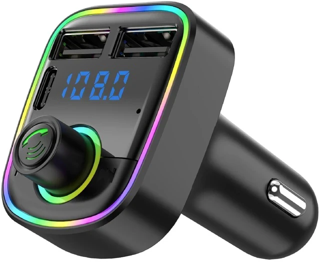Alt view image 2 of 4 - C2 Car Bluetooth MP3 Player FM Transmitter, Hands-Free Calling, Dual USB Car Charger