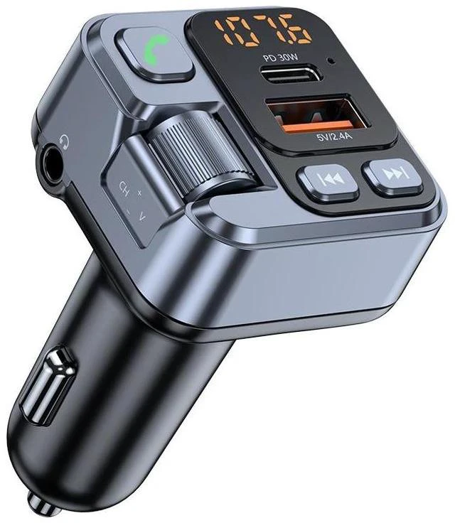 Main image of Car MP3 Player with FM Transmitter PD30W Fast Charging + 2.4A Port, Bluetooth Hands-Free & AUX Playback Car Charger