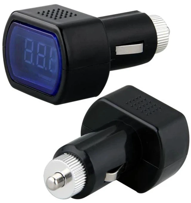 Alt view image 2 of 6 - Mini Digital Car Voltmeter LED Display Battery Monitor, Cigarette Lighter Plug-in Voltage Tester for Car/Boat/Motorcycle