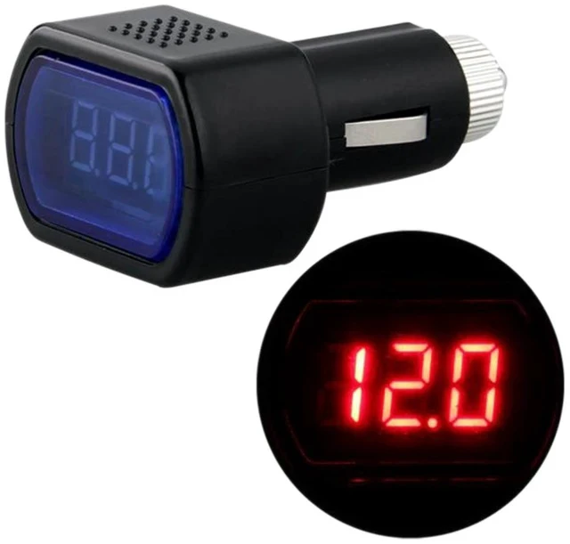 Alt view image 4 of 6 - Mini Digital Car Voltmeter LED Display Battery Monitor, Cigarette Lighter Plug-in Voltage Tester for Car/Boat/Motorcycle
