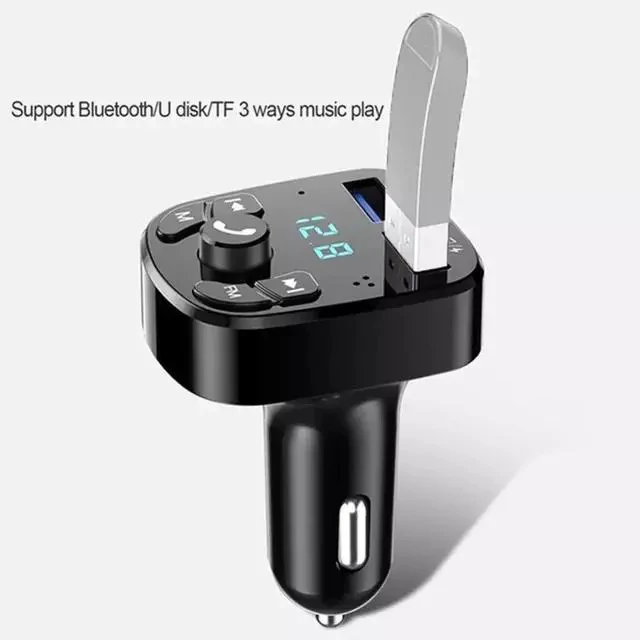 Alt view image 2 of 7 - Car Bluetooth MP3 Player FM Transmitter, Hands-Free Calling, Music Player with U-Disk / TF Card Support, Car Charger