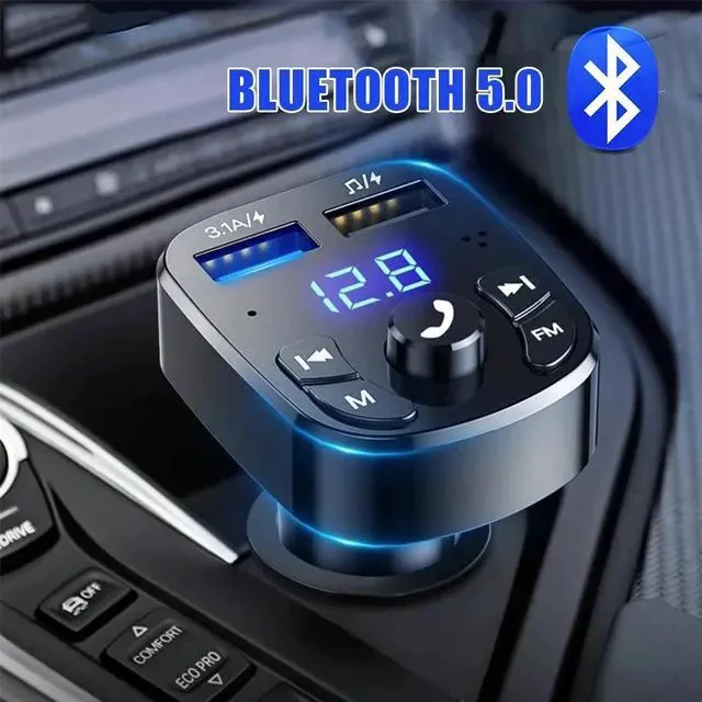 Alt view image 3 of 7 - Car Bluetooth MP3 Player FM Transmitter, Hands-Free Calling, Music Player with U-Disk / TF Card Support, Car Charger