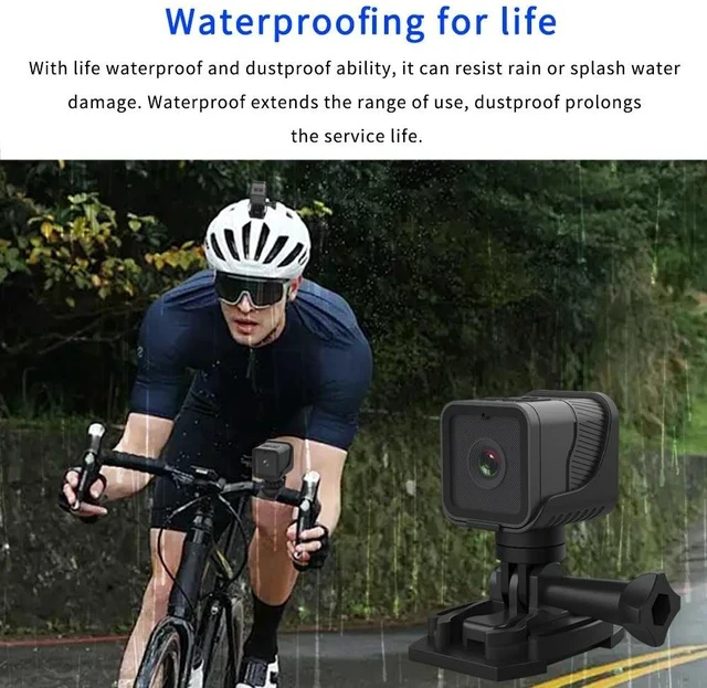 Alt view image 5 of 7 - Z03 Waterproof WiFi Action Camera Outdoor Sports Smart Cam, One-Touch Photo/Video Recording, HD, Wireless, Wearable, Portable