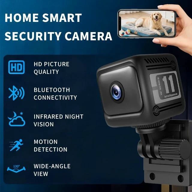 Alt view image 2 of 7 - W11 1080P WiFi Action Camera HD Video, Remote Monitoring, Outdoor Sports Recorder, Home Security, Wearable Design