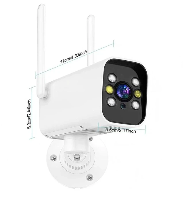 Alt view image 4 of 7 - K20 Full-Color Night Vision HD Security Camera Wireless WiFi Waterproof Bullet Camera, Indoor/Outdoor Remote Surveillance