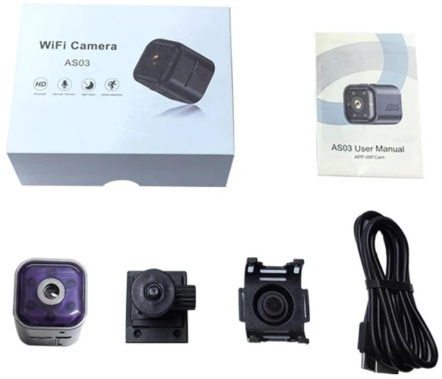 Alt view image 7 of 7 - AS03 HD 1080P Low-Power Security Camera Long Battery Life, Two-Way Audio, Remote Viewing, Mini Home Surveillance & Baby Monitor