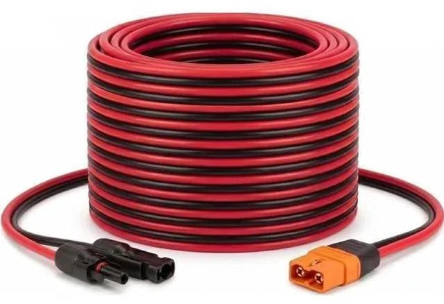 Alt view image 2 of 6 - MC4 to XT60i Cable, 12AWG 5M(16.4FT) Solar Panel Adapter Wire, MC4 Male Female to XT60i-F Female Connector Extension Cord for Portable Power Station, Solar Generator, Off-Grid Solar System