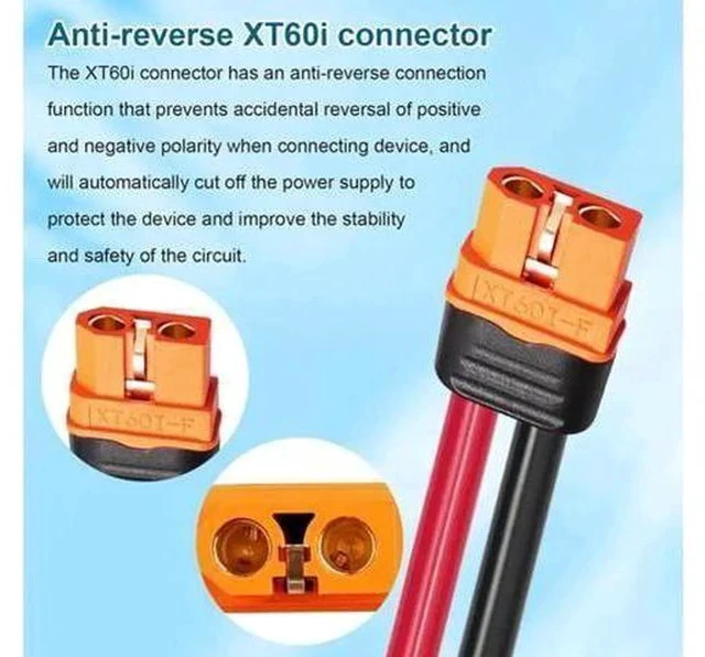 Alt view image 5 of 6 - MC4 to XT60i Cable, 12AWG 5M(16.4FT) Solar Panel Adapter Wire, MC4 Male Female to XT60i-F Female Connector Extension Cord for Portable Power Station, Solar Generator, Off-Grid Solar System