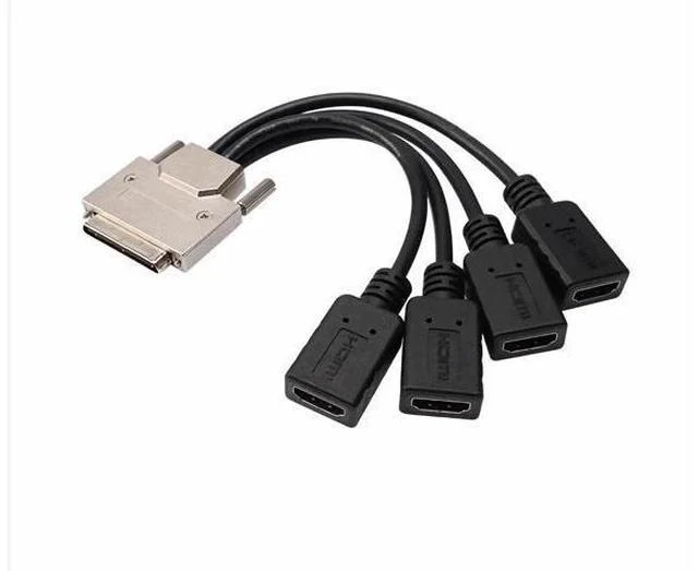 Main image of VHDCI Breakout Cable&Adapter-VHDCI(SCSI 68Pin) M to 4-Port HDMI AF Splitter Breakout Cable for NVIDIA and VisionTek Graphics Cards