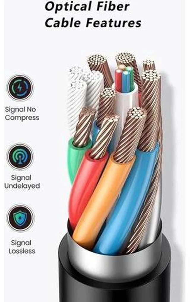 Alt view image 7 of 7 - 8K HDMI 2.1 Fiber Optic Cable 8K 60Hz 4K 120Hz Ultra High Speed 48Gbps HDR eARC HDCP Optical Fiber HDMI Cables For HDTV Laptop Projector TV Box PS - 5M/16ft