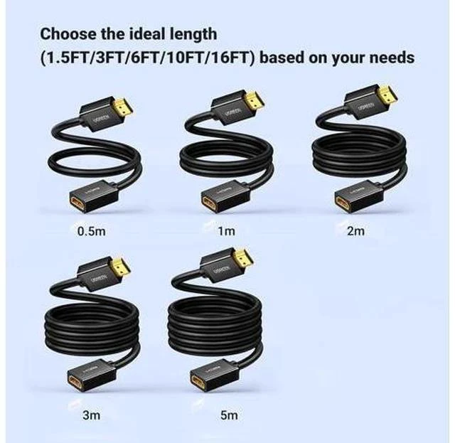 Alt view image 6 of 7 - HDMI Extension Cable 4K HDMI Extender 6FT Male to Female Adapter Cord Compatible with TV Stick PS5 PS4 Xbox Laptop PC Nintendo Switch Blu Ray Player Google Chromecast Wii U HDTV