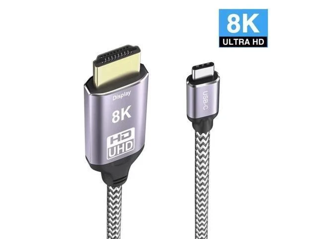 Alt view image 4 of 6 - USB4 USB-C Type-C Source to HDTV 2.0 Display 8K UHD 4K DP to HDTV Male Monitor Cable Connector 1.8m 6ft