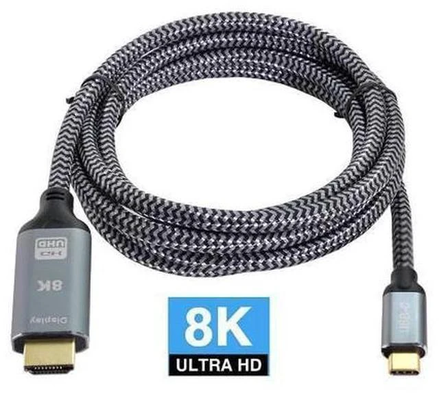 Main image of USB-C Type-C USB4 Source to HDTV 2.0 Display 8K UHD 4K DP to HDTV Male Monitor Cable Connector 1.8m 6ft