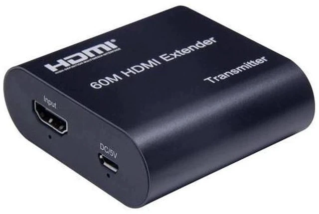 Alt view image 5 of 5 - 4K HDMI Extender over Single Rj45 Cat5e/6 Cable 120M with Audio 1080P 60M HDMI Ethernet Extender with EDID for PC Laptop PS4 TV(USB Power Cable) (1080P 60M with Audio)