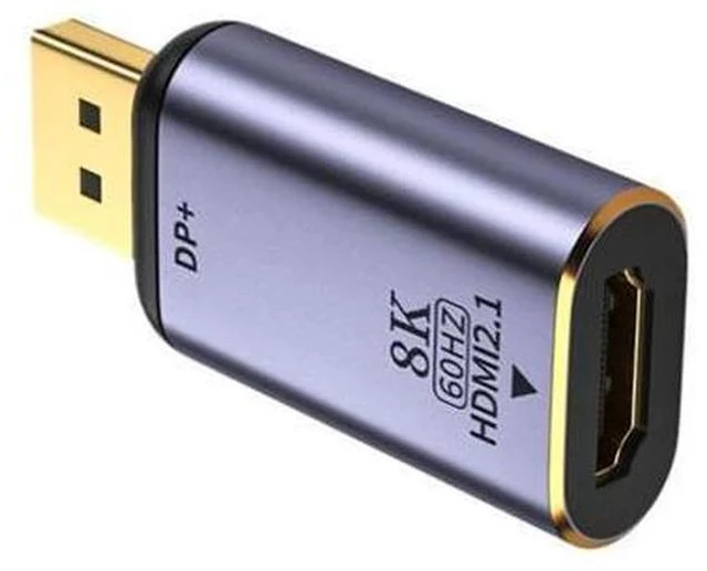 Main image of DisplayPort 1.4 Source to HDTV 2.0 Display 8K 60hz UHD 4K DP to HDTV Male Monitor Adapter Connector