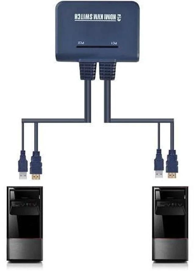 Main image of 2 Ports VGA DVI 4K HDMI-compatible KVM Switch Keyboard Mouse USB Share Switcher Splitter Box With Remote Split KVM Controller(HD KVM)