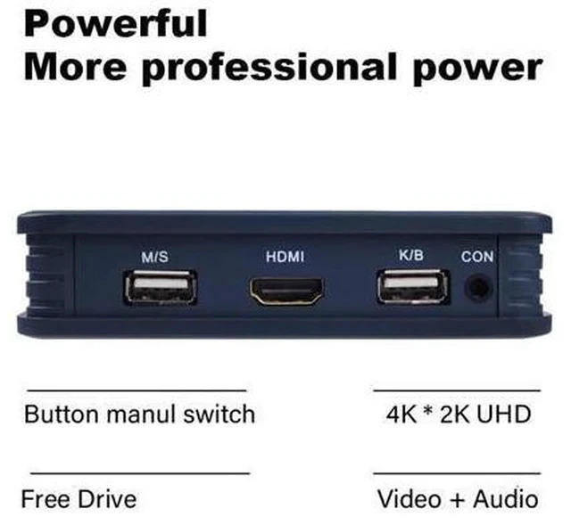 Alt view image 2 of 5 - 2 Ports VGA DVI 4K HDMI-compatible KVM Switch Keyboard Mouse USB Share Switcher Splitter Box With Remote Split KVM Controller(HD KVM)