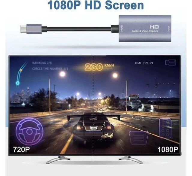 Alt view image 4 of 7 - Guermok Video Capture Card, USB3.0 HDMI to USB C Audio Capture Card, 4K 1080P 60FPS Capture with Type-C Adapter Devices for Gaming Live Streaming Video Recorder, for Windows Mac OS System OBS Zoom